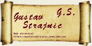 Gustav Strajnić vizit kartica